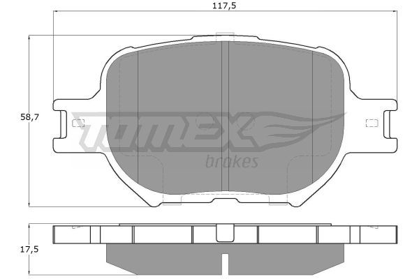 TOMEX BRAKES Комплект тормозных колодок, дисковый тормоз TX 15-62